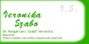veronika szabo business card